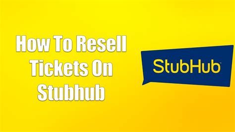 where to resale tickets